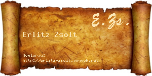 Erlitz Zsolt névjegykártya